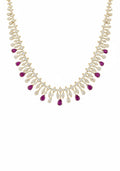 Duchess Ruby Statement Necklace Gold