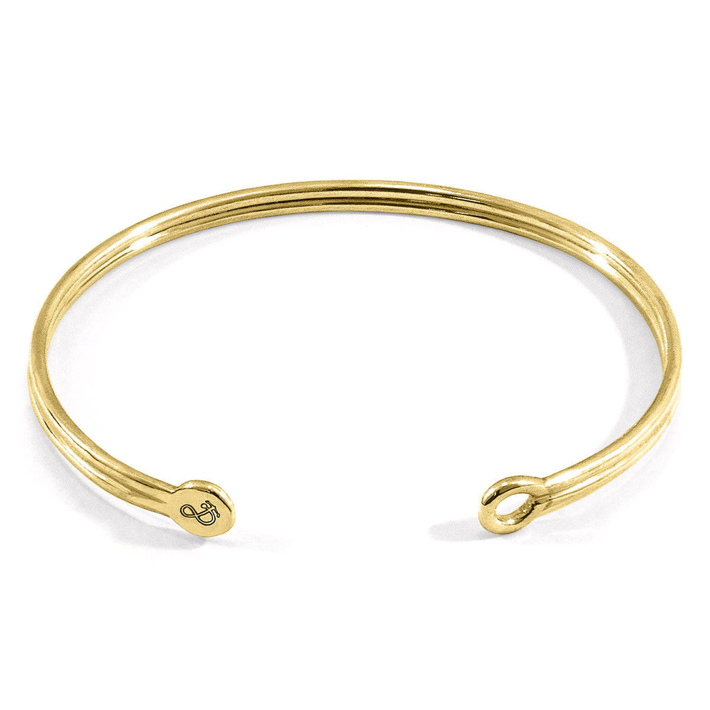 Bartlett Inline Midi Geometric 9ct Yellow Gold Bangle