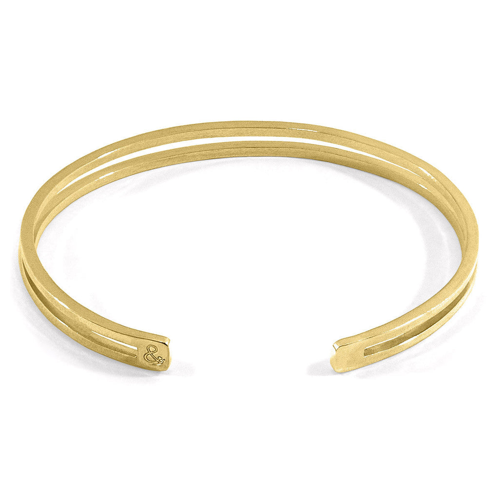 Brady Outline Midi Geometric 9ct Yellow Gold Bangle