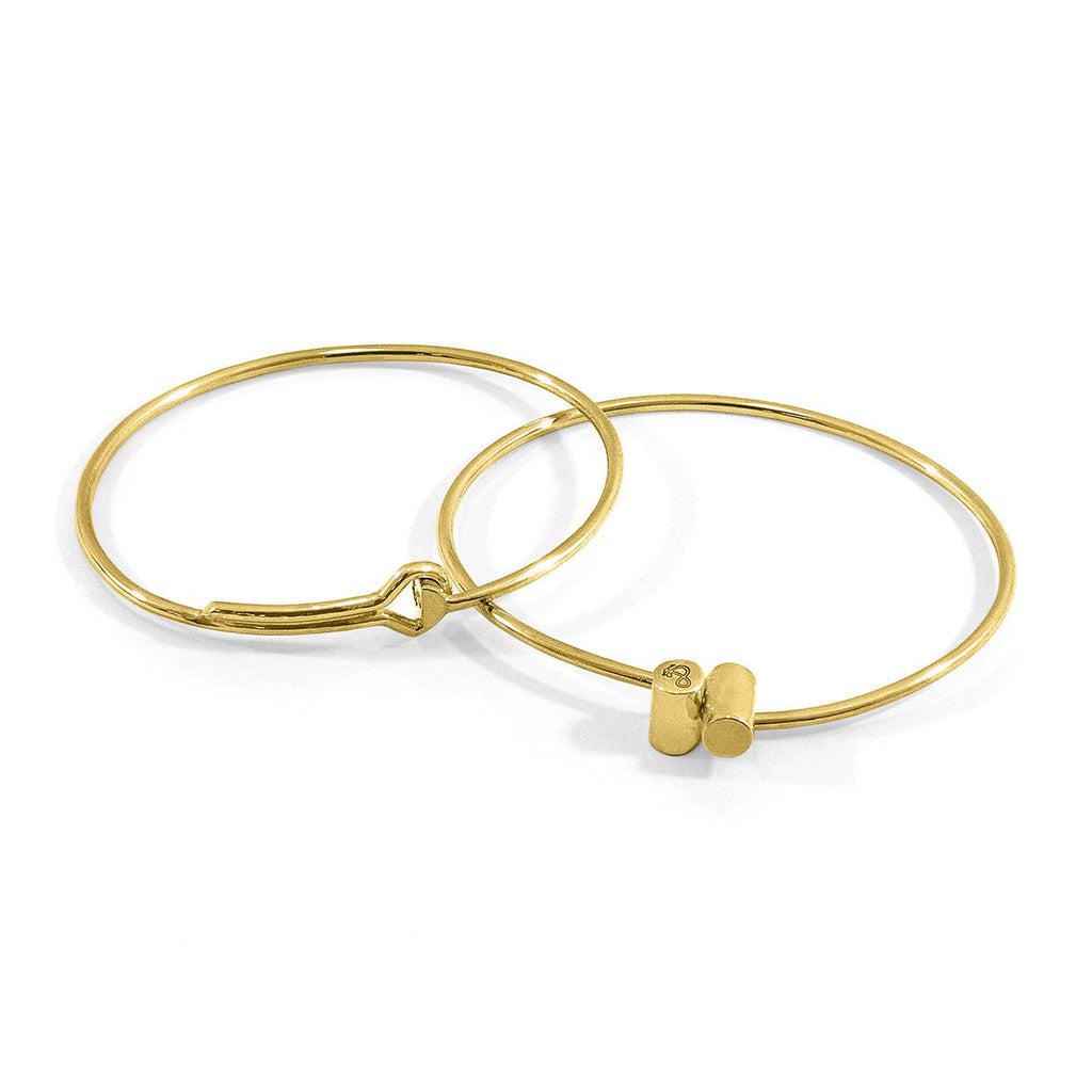 Wynne Capsule Midi Geometric 9ct Yellow Gold Bangle