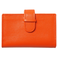 Saffiano Business Card Case Orange