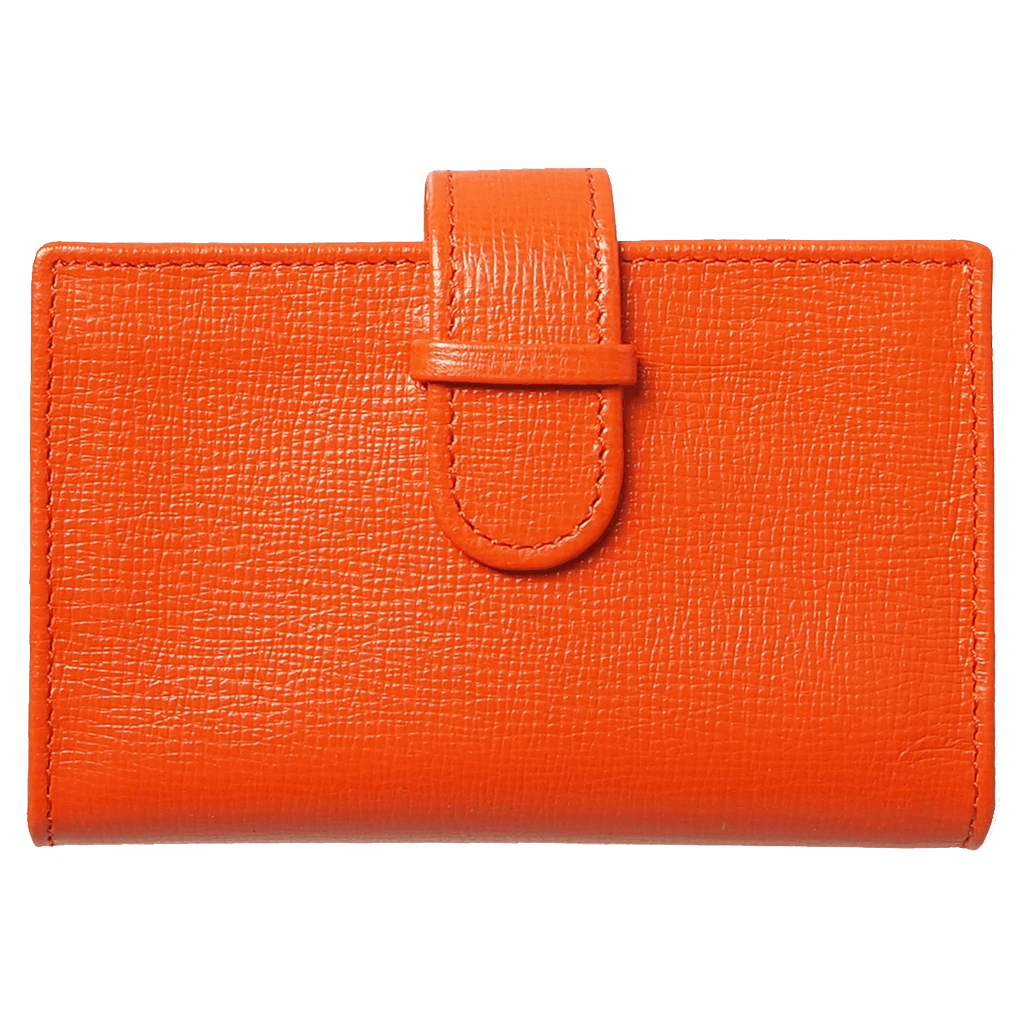 Saffiano Business Card Case Orange